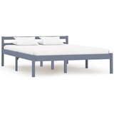 Okvir za krevet od masivne borovine sivi 140 x 200 cm | shoptok.hr
