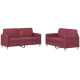 2-dijelni set sofa s jastucima crvena boja vina od tkanine | shoptok.hr