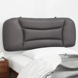  Jastuk za uzglavlje Hvar sivi 100 cm od umjetne kože | shoptok.hr
