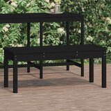 vidaXL Vrtna klupa crna 109x44x45 cm od masivne borovine | shoptok.hr