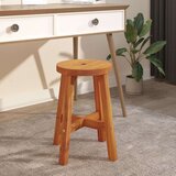  Stolac smeđi 38 x 38 x 45 cm okrugli od masivnog drva bagrema | shoptok.hr