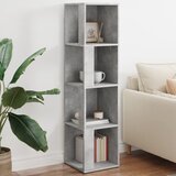 The Living Store Kotna omarica betonsko siva 33x33x132 cm iverna plošča - Kotna Omarica, (21430774) Cene