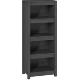 Maison Chic Knjižna omara - Knjižni regal siva 50x35x125,5 cm trdna borovina, (21723566) Cene