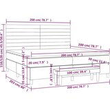  Krevet s oprugama i madracem plavi 200 x 200 cm od tkanine | shoptok.hr