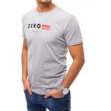 DStreet T-shirt męski z nadrukiem jasnoszary | Shoptok.si