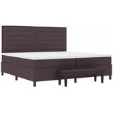  Krevet s opruga kutije Tamno smeđa 200 x 200 cm tkanina | shoptok.hr