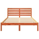  Krevetna konstrukcija s uzglavljem Vosak smeđa 120 x 200 cm | shoptok.hr