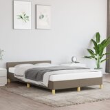 vidaXL Posteljni okvir z vzglavjem taupe 120x200 cm blago Cene