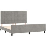  Okvir za krevet s uzglavljem svjetlosivi 160x200 cm baršunasti | shoptok.hr