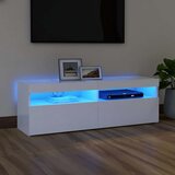 Furnova TV omarica z LED lučkami bela 120x35x40 cm, (21924488) Cene