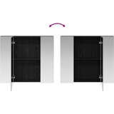  Kupaonski ormar s ogledalom Zidne Crni hrast 80 x 14.5 x 70 cm | shoptok.hr