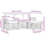  Set vanjskih sofa 4 kom. Bijela i krem Poliester | shoptok.hr