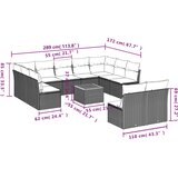  12-dijelni set vrtnih sofa od poliratana s jastucima bež | shoptok.hr