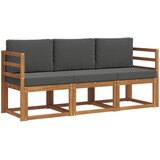  Set vanjskih sofa s jastukom 3 pcs Prirodna i antracit | shoptok.hr
