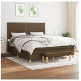 vidaXL Box spring postelja z vzmetnico temno rjava 180x200 c Cene