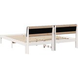 vidaXL Okvir kreveta s uzglavljem Bijela i svijetlosiva 180 x 200 cm | shoptok.hr