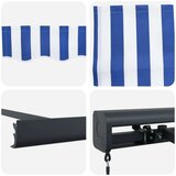 Tenda Retraktilna tenda Modra in bela 400 × 300 cm Platno in aluminij, (5000206824) | Shoptok.si