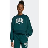 Adidas Sweater majica smaragdno zelena / bijela | shoptok.hr