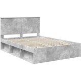  Krevetna konstrukcija Beton 140 x 200 cm Čvrsto borovo drvo | shoptok.hr