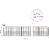  Gabion s žicom debljine 3,5 mm i mrežom 5x10 cm 1050x10x50 cm | shoptok.hr
