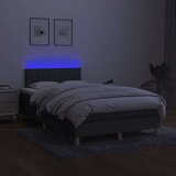  Krevet box spring s madracem LED tamnosivi 120 x 190 cm tkanina | shoptok.hr