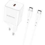 USB punjač sa kablom 1m Type-C to Type-C BOROFONE BN6 PD20W Type-C set white | Eponuda.ba