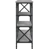  Konzolni stol siva boja hrasta 180x29x76,5 cm konstruirano drvo | shoptok.hr