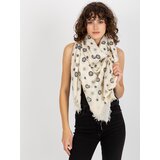 Fashion Hunters Women's scarf with print - ecru | Shoptok.si