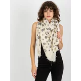 Fashionhunters Women's scarf with print - ecru
