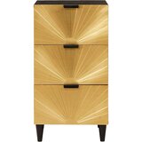 vidaXL Strani šal Črna in zlata 40 x 33 x 75 cm trden mangov les | Shoptok.si