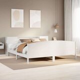 vidaXL Knjižna postelja brez vzmetnice bela 180x200 cm trdna borovina | Shoptok.si
