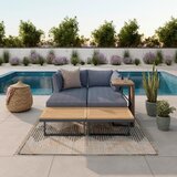 Ambia Garden LOUNGE GARNITURA tikovina trd les aluminij, nerjaveče jeklo | Shoptok.si