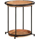 vidaXL stranska mizica Ø55x60 cm masivni les akacija | Shoptok.si
