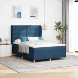  Posteljna dno z vzmetnico Modra 140x200 cm Tkanina, (22052287) | Shoptok.si
