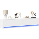  Zidni TV ormarić s LED svjetlima bijeli 180x31x38 cm | shoptok.hr