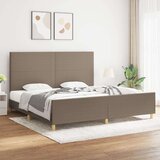  Za krevet s uzglavljem smeđesivi 200 x 200 cm od tkanine Cijene