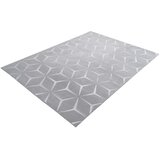 Kayoom RAVNO TKANA PREPROGA Calma 160/220 cm tkano srebrne barve | Shoptok.si