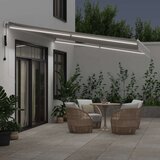 vidaXL Avtomatsko zložljiva tenda z LED antracit in bela 450x300 cm Cene