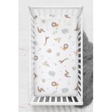 Jungle Mustard Braon Sivi Ranforce Baby Fitted Sheet | Eponuda.com