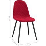  Jedilni stoli 4 kosi vinsko rdeč žamet | Shoptok.si