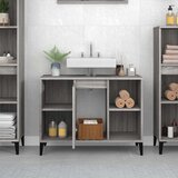 vidaXL Omarica za umivalnik siva sonoma 80x33x60 cm inženirski les | Shoptok.si