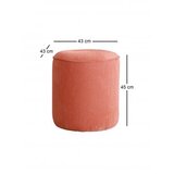 Atelier Del Sofa Tabure 43x45x43cm, Koral | Eponuda.ba