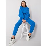 Fashion Hunters RUE PARIS Dark blue sweatshirt set for women Cene
