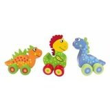 Orange Tree Toys - Drveni set vozalica - 3 dinosaurusa cene