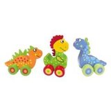 Orange Tree Toys - Drveni set vozalica - 3 dinosaurusa Cene