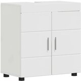 vidaXL kabinet za umivalnik v kopalnici tulum bela z visokim sijajem | Shoptok.si