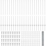  Stupovi ograde 22 kom U-kanal 120 cm Galvanizirani čelik Šesterokutna ograda 1.2x50 m Galvanizirani čelik | shoptok.hr