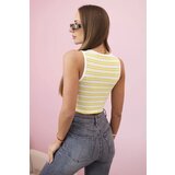 Kesi Women's cotton top with a neckline and gold accent green | shoptok.hr