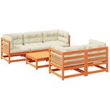  6-dijelni set vrtnih sofa s jastucima voštano smeđi od borovine | shoptok.hr
