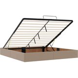 vidaXL Otomanski posteljni okvir z vzmetnicami kapučino 200x200 cm, (21610187) | Shoptok.si